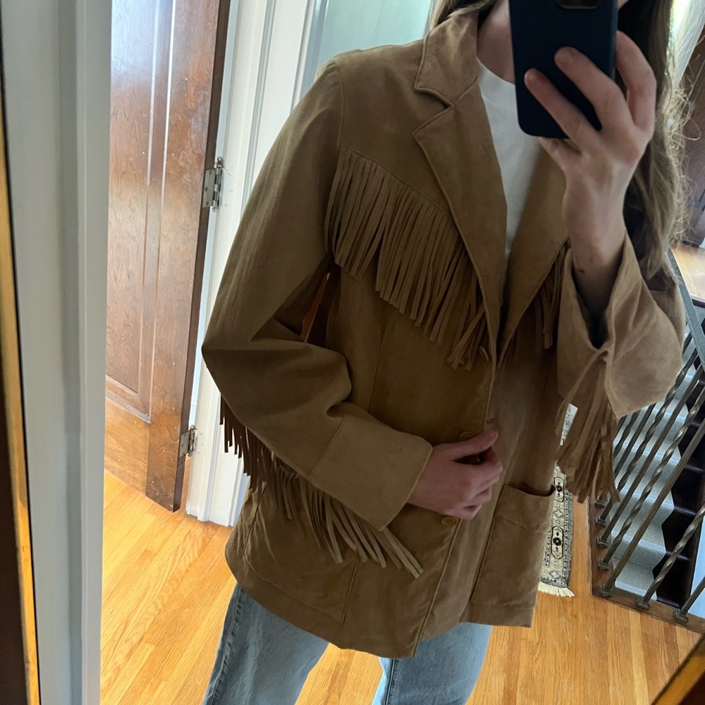 Vintage Fringe Suede Western Jacket